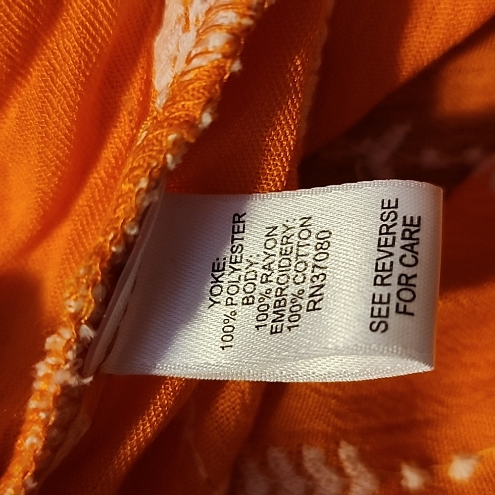 Cato Orange Boho Top - Size 22/24W - Picture 4 of 7